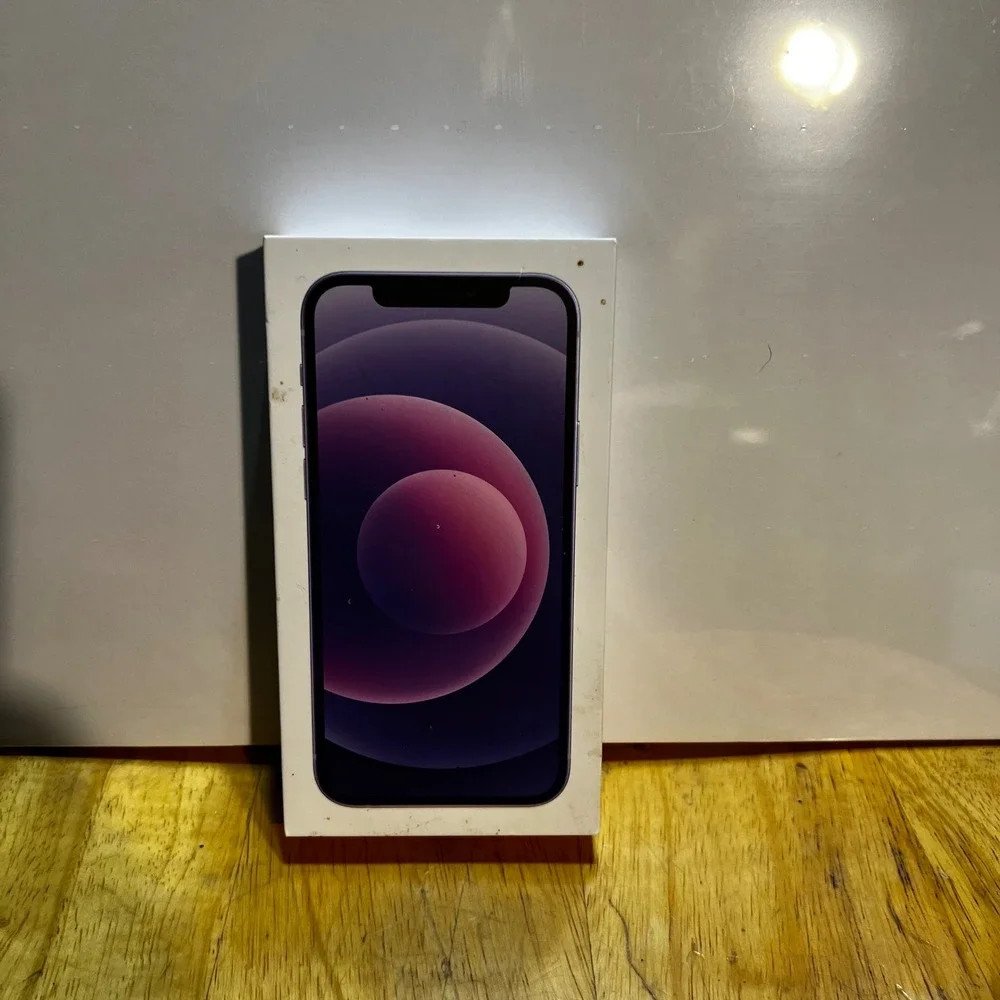 Apple 64GB iPhone 12 Box Only Purple A2172 MJN13LL/A Packaging